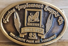 Vintage Tractor Implement Supply Tisco 63 Year Anniversary Belt Buckle S... - $12.34