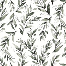 Livebor Olive Leaf Peel And Stick Wallpaper Floral Contact Paper Peel An... - $35.95