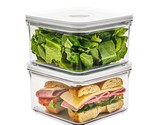 Premium Airtight Food Storage Containers, Square 2Pc/Set(1.48Qt), Smart ... - $64.99
