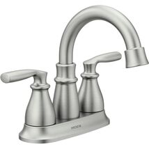 Moen Hilliard 2 Handle Centerset Lavatory Faucet - Spot Resist Brushed N... - $126.98 CAD