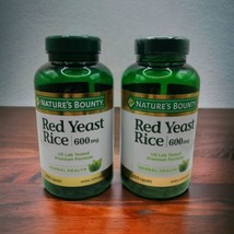 2x NATURES BOUNTY Red Yeast Rice 600 mg Lowers Cholesterol 250 Capsules Ea 8/25 - $48.99