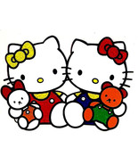 3X2&quot; Hello Kitty IRON On TRANSFER Heat Vinyl Mimmy bow teddy bear rabbit - $5.69