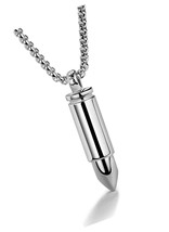 Men and Women 925 Sterling Silver Bullet Pendant Can - $255.79