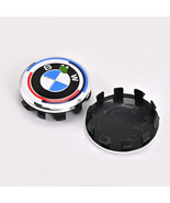 BMW 50th Anniversary 56mm Wheel Center Caps Set of 4 For BMW - $27.57 CAD