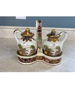 Japan Vintage Jug Shaped Salt and Pepper Shakers With Table Tray - $18.70