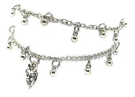 Sexy Devil Tobillo Brazalete Doble gota Cadena de cuentas Cuentas fijas... - £5.24 GBP