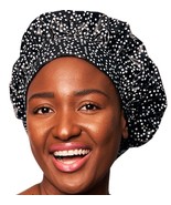GSQ by GLAMSQUAD Reusable Shower Cap Black With Polkadots - $218.95 MXN