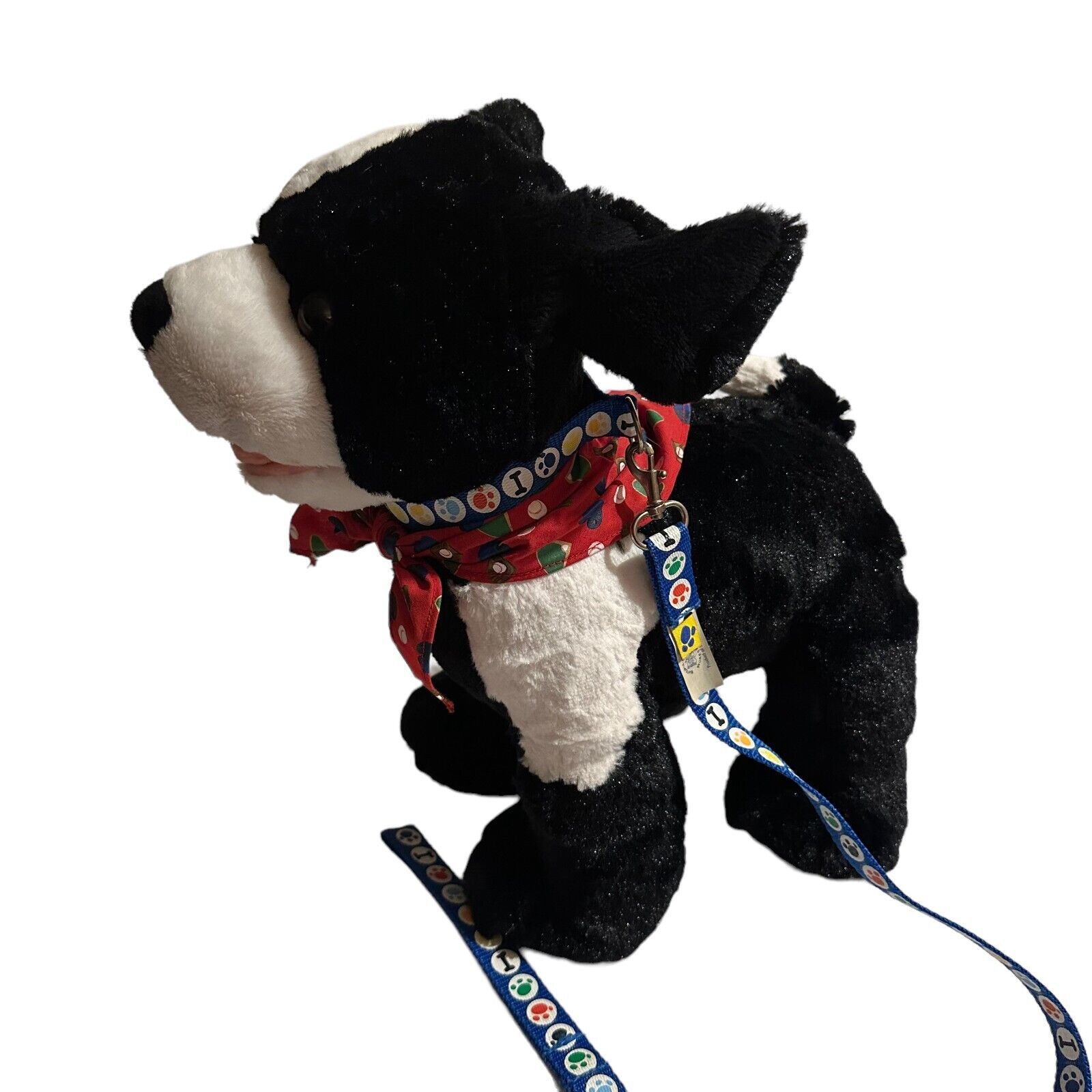 Build A Bear Play By Play Animal Puppy Dog Stuffed Toy Baseball Bandana Collar - $57.30