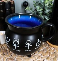 Astrological Solar Alchemy Symbols Cauldron Porcelain Soup Bowl Large Co... - $438.32 MXN
