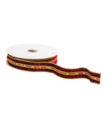 Red and Gold Ribbon 1.5&quot; x 10 yds. - $962.90 MXN