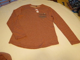 Men&#39;s Volcom stone surf skate brand long sleeve shirt XL xlarge red heather NWT - £20.23 GBP