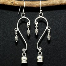 Solid 925 Silver Handmade New design 3 inch Earring For Jewelry - £4.60 GBP