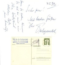 Dr Wilibald Pschyrembel German Physicist 2x Hand Signed Letters - £23.97 GBP