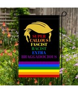 Super Callous Fascist Racist Extra Braggadocious Rainbow Garden Flag 12x18 Inch - $16.19