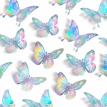 Laser Butterfly Wall Decor,48Pcs 2 Styles 3 Sizes,Removable Butterflies For Cake - $12.99