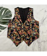 111 Main Womens Vintage 90s Vest Size M Black Teddy Bear Sports Teacher ... - $37.89 CAD