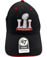 &#39;47 Brand Super Bowl 51 Authentic NFL adjustable black hat w/red stripe ... - $25.92 CAD