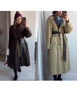 Zara Reversible Trench Coat ZW Collection Dark Brown Ecru Beige SZ M NEW - $266.31