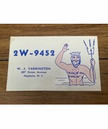 CB Radio QSL Postcard king comic W.J. Yarrington 1960s Neptune New Jerse... - $27.15 CAD