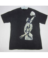 Lebron James Mens T-Shirt (3XL) Dunking A Skull Black Cotton white marks... - £56.30 GBP