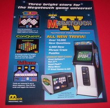 Megatouch Iv Arcade Game Flyer Original Nos Promo Artwork Merit 1996 Mega Touch - £12.30 GBP