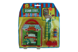 Vintage 1985 Sesame Street Play N Carry Fire House Ernie Figure Tara Toy Corp - £10.82 GBP