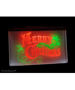 Merry Christmas LED Neon Hanging Sign Holiday Window Light Holly Gift 12"x8" - $54.26 CAD