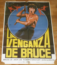 BRUCE&#39;S Fists Of Vengeance Orig 1984 Film Poster 100x70cm Spain Jackie C... - £8.11 GBP