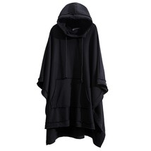 M-4XL Autumn and Winter New Men&#39;s Loose Bat Cloak Cape Dark Medium Long Fashion  - £113.95 GBP