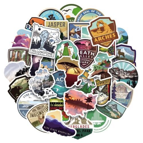 Primary image for 10 Random National Park Themed Stickers Nature Decal Laptop Binder Free Shipping