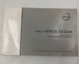 2018 Nissan Versa Owners Manual Handbook OEM M01B14026 - $26.99