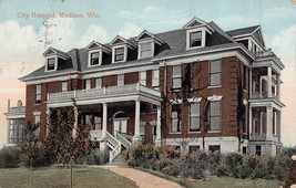 Madison Wisconsin~City HOSPITAL-1909 Postcard - £4.74 GBP