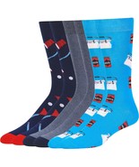 George Men&#39;s Fashion Crew Novelty Socks 3 Pair Shoe Size 6-12  Beer Pong... - $20.54 CAD