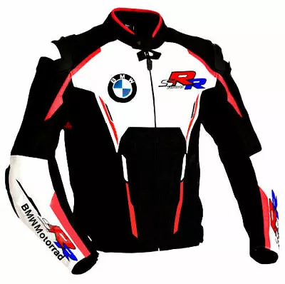  BMW Motorrad Black, Red &amp; White  Leather Motorcycle Jacket  CE-Approved... - $2,794.54 MXN+
