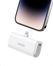 Anker Nano Portable Charger 5000mAh Mini BatteryBuilt-in Connector MFi-C... - £38.36 GBP