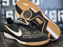 2010 Nike Tiempo Mystic III IC Black/Gold Futsal Soccer Shoes Men 12 - £73.13 GBP