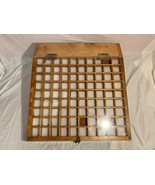SOLID WOODEN SECTIONED ORGANIZED LOCKING PLEXIGLAS PULL DOWN DOOR DISPLA... - $203.44 CAD
