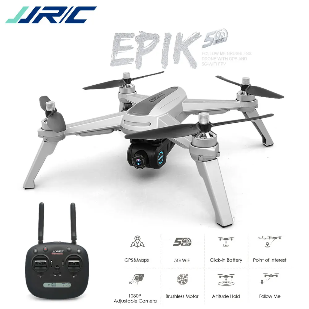 JJRC X5 GPS Brushless Motor RC Drone with 1080P 5G WIFI FPV Adjustable Camera - $288.98 - $356.98