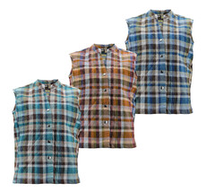 Women&#39;s Cotton Quilted Plaid Pattern Lightweight Button Up Casual Classic Vest - £12.82 GBP