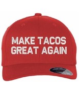 MAKE TACOS GREAT AGAIN HAT Trump PARODY FUNNY EMBROIDERED Flex Fit Hat - $26.99