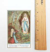 St. Bernadette with Our Lady of Lourdes Holy Card – Novena on Back – pack of 10/ - £3.83 GBP+