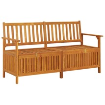 Storage Bench 148 cm Solid Wood Acacia - £137.67 GBP