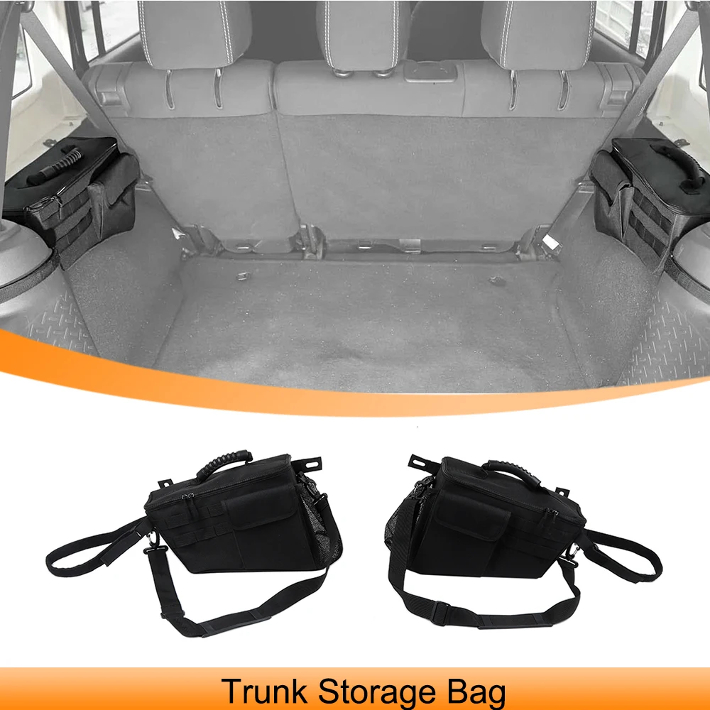 For jeep wrangler jk 2007 2017 jl 2018 2023 4 doors car trunk cargo storage bag thumb200
