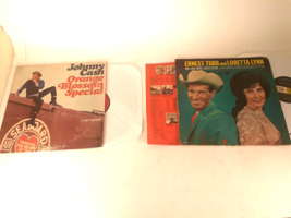Estate Lot of Two Vinyl Country Records, Johnny Cash, Loretta Lyn and Tubbs - £28.45 GBP