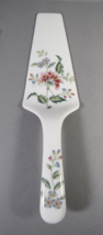 Porcelain Cake Server Wedding Andrea by Sadek White with Floral 10&quot;. - $7.00