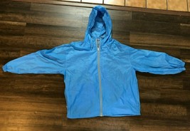 Vintage 90s Pro Spirit Nylon Windbreaker Zip Up Jacket Hoodie Blue M Medium - $29.69