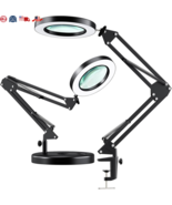 Upgraded 5X LED Magnifying Lamp Dimmable, 3 Modes, for Crafts &amp; Reading New - £39.94 GBP+