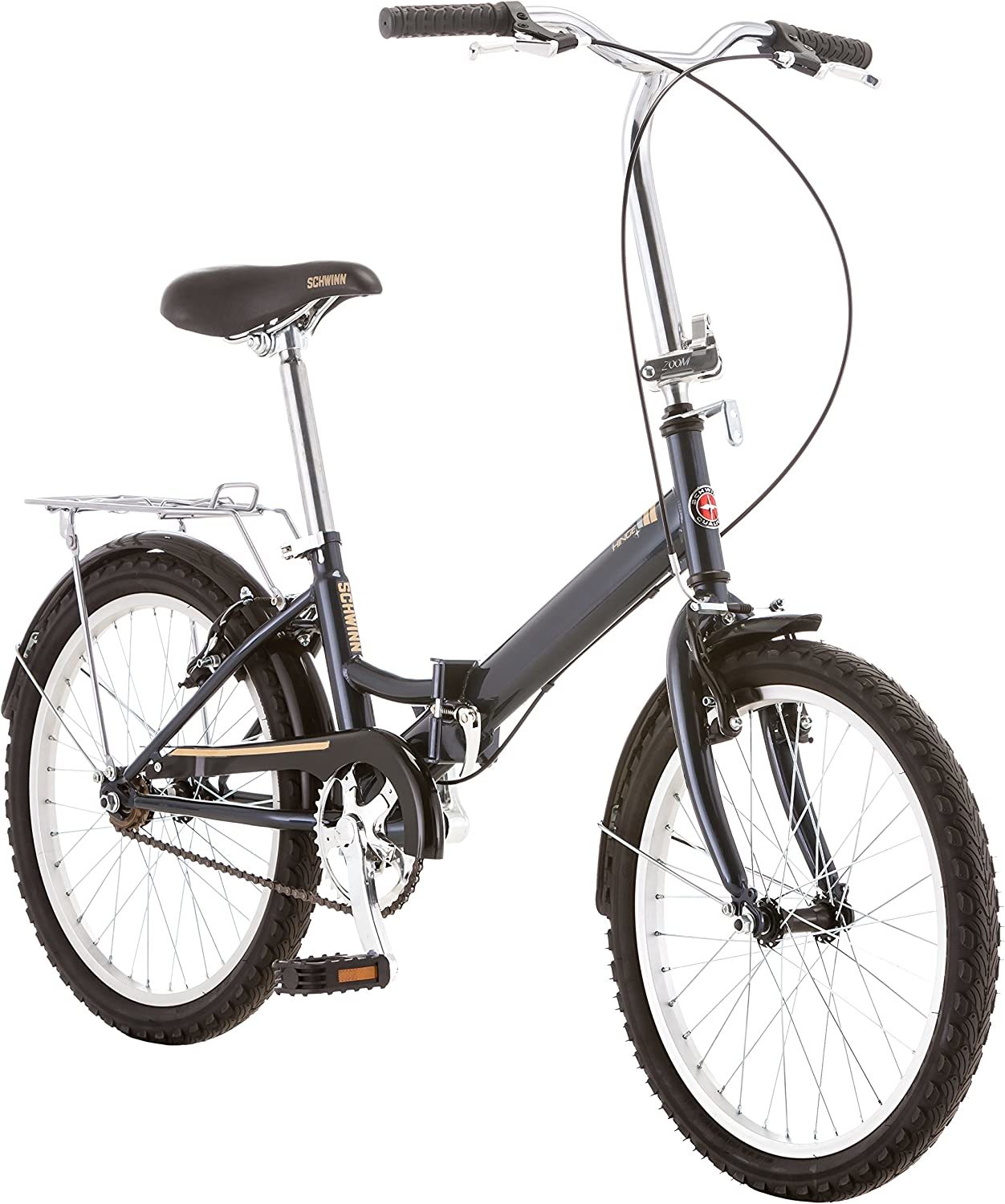 Schwinn Hinge Adult Folding Bike, 20-Inch Wheels, Rear Carry, Multiple Colors - £281.48 GBP