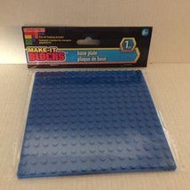 New Make-It Blocks 5&#39;&#39; x 5&#39;&#39; Base Plate - Blue - $166.65 MXN