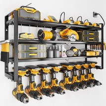 Power Tool Organizer With Charging Station And 8 Outlets Power Strips,8 Drill - £92.51 GBP